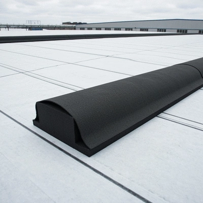 Gros plan d'un support en caoutchouc pour toiture plate