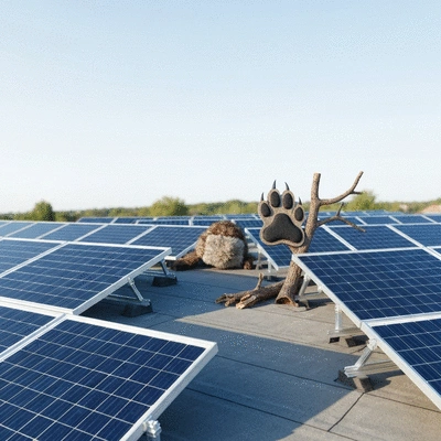 Syst&egrave;mes photovolta&iuml;ques sur un toit plat avec accessoires Big Foot