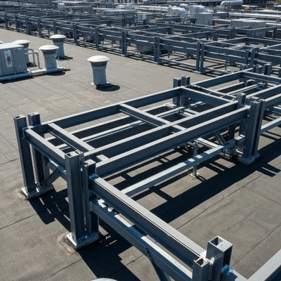 Syst&egrave;mes de supportage autoportants Big Foot pour &eacute;quipements CVC sur toiture