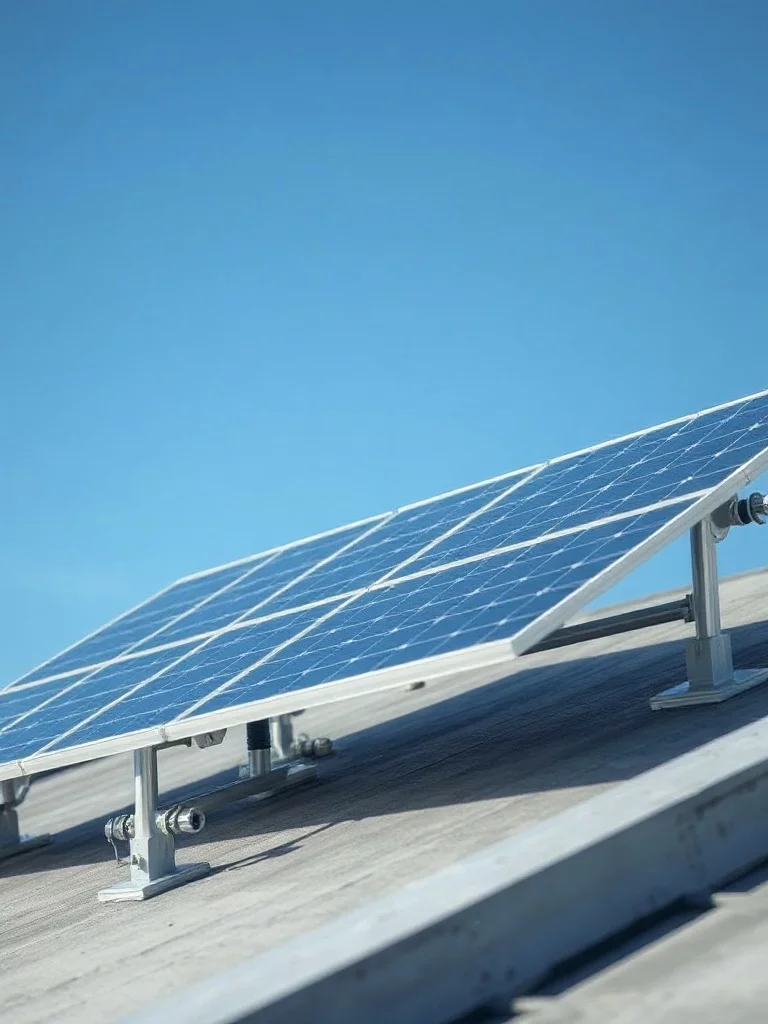 Soutien toiture plate panneaux photovoltaïques